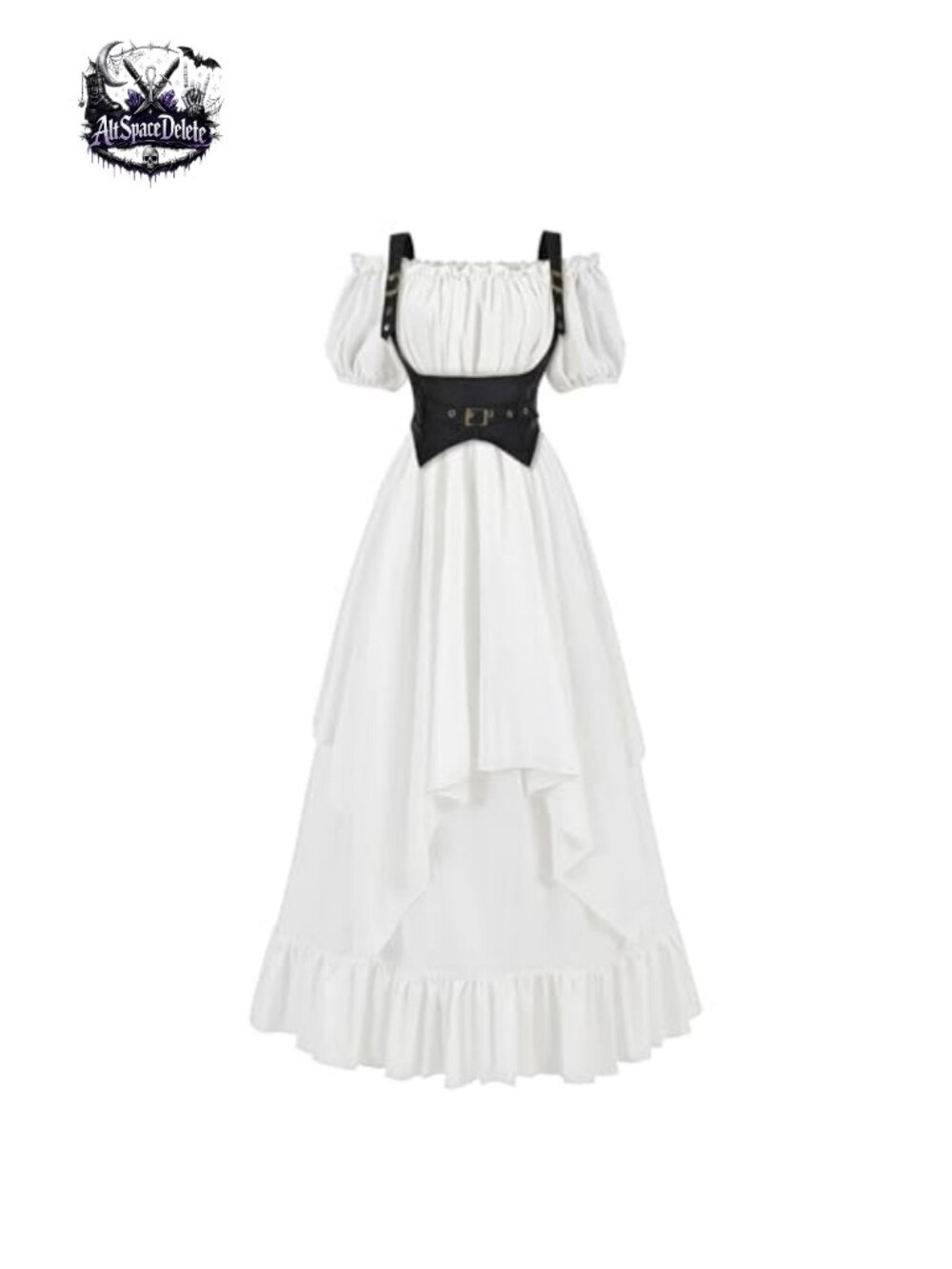 Renaissance Dress Victorian Costume Off-Shoulder Corset 2-Piece Set
